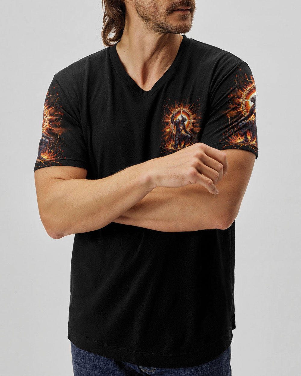 He Who Kneels Before God Warrior Men's All Over Print Shirt - Yhln2205241