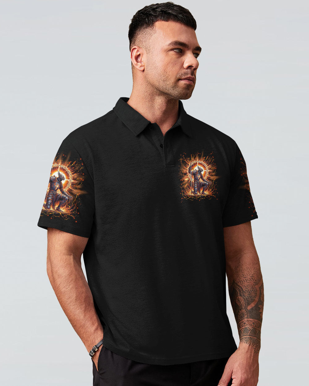 He Who Kneels Before God Warrior Men's All Over Print Shirt - Yhln2205241