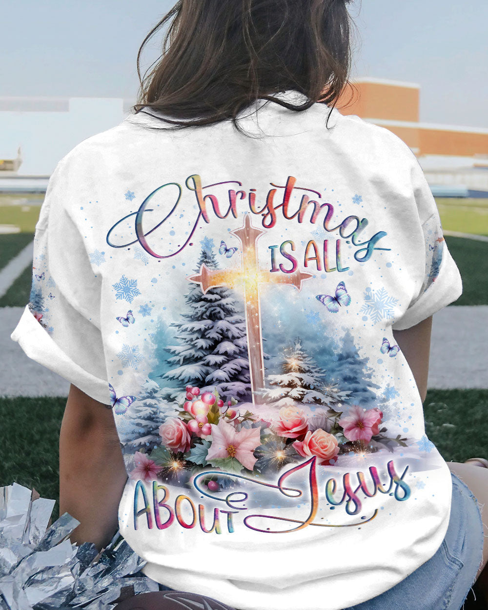 Christmas Is All About Jesus Women's All Over Print Shirt - Yhln1910232
