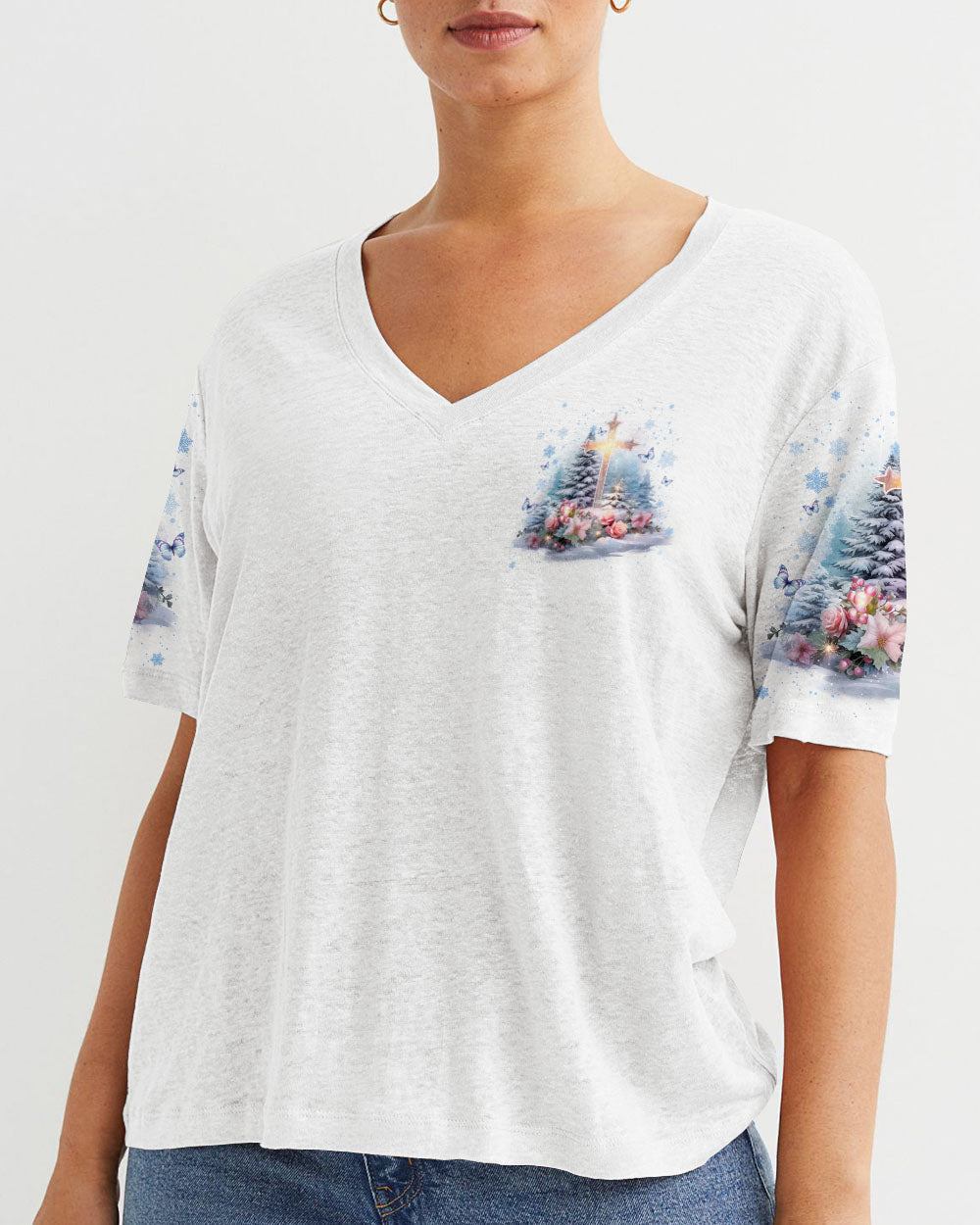 Christmas Is All About Jesus Women's All Over Print Shirt - Yhln1910232
