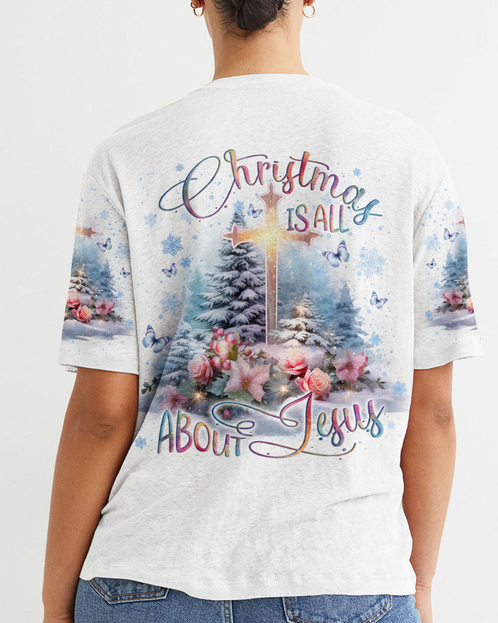 Christmas Is All About Jesus Women's All Over Print Shirt - Yhln1910232