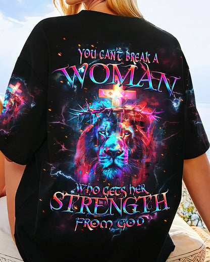 You Can't Break A Woman Lion Women's All Over Print Shirt - Tlpq1204241