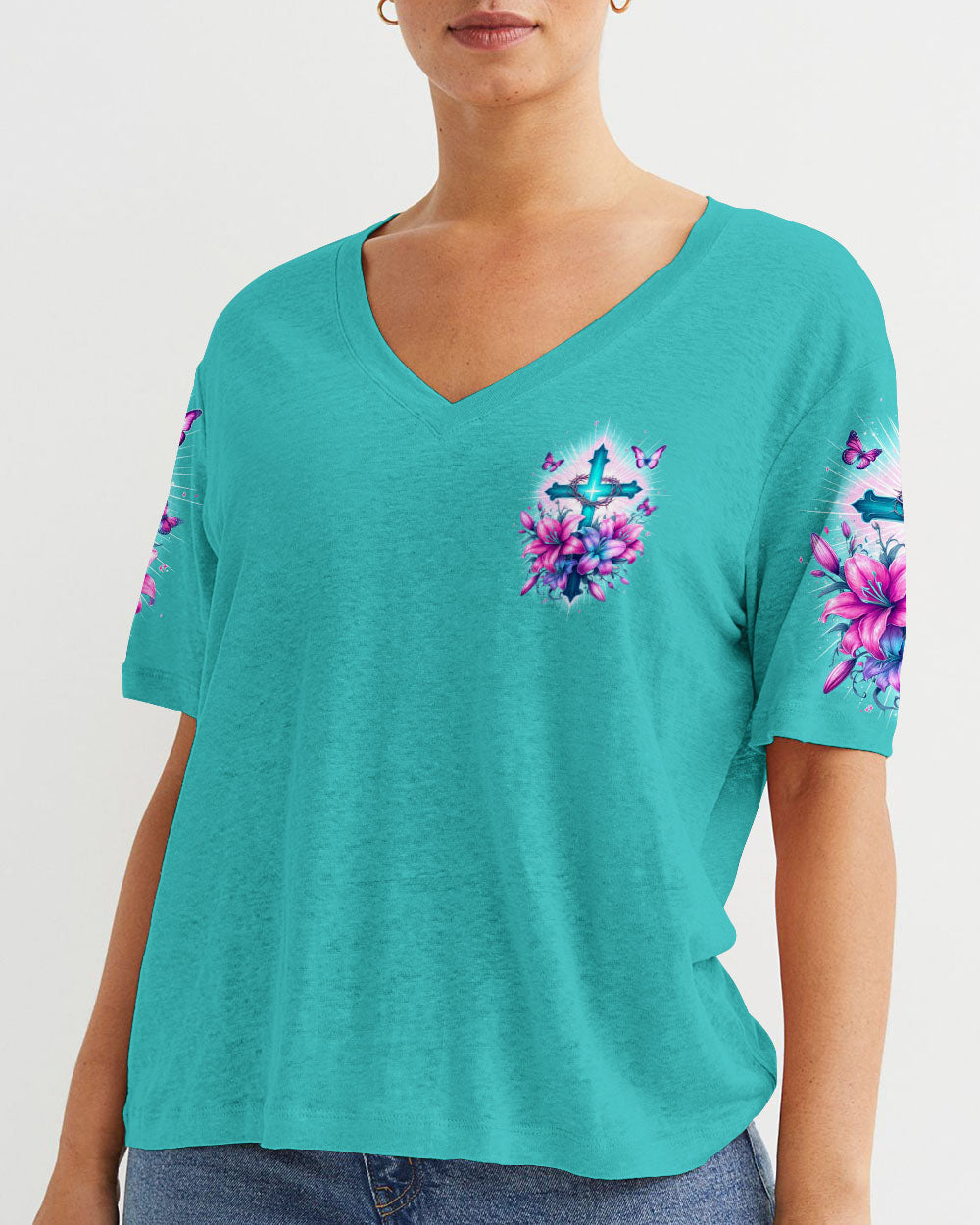 Win Your Battles Through Faith Women's All Over Print Shirt - Tyqy2604242
