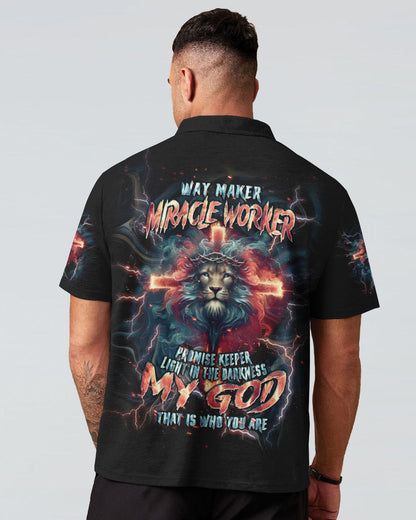 Way Maker Miracle Worker Cross Lion Men's All Over Print Shirt - Tlpq0305242