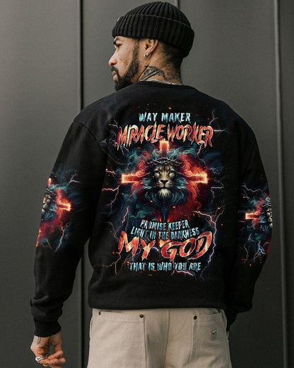 Way Maker Miracle Worker Cross Lion Men's All Over Print Shirt - Tlpq0305242