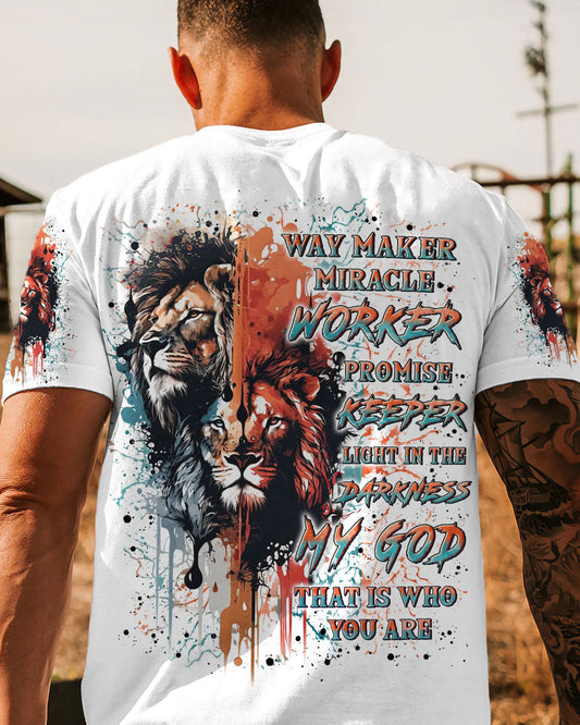 Way Maker Miracle Worker Cross Lion Men's All Over Print Shirt - Yhln0705241
