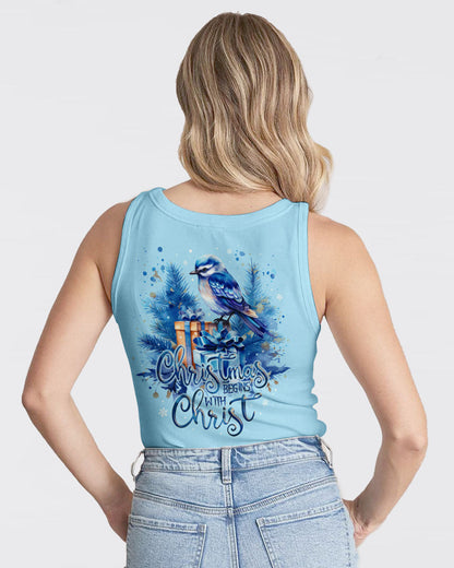 Christmas Begins With Christ Women's All Over Print Shirt - Ty1409233