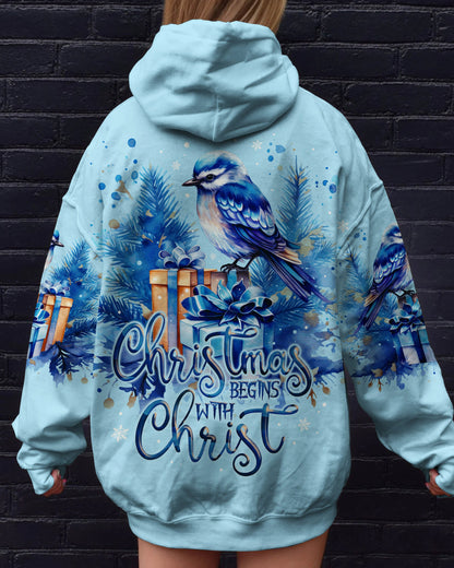Christmas Begins With Christ Women's All Over Print Shirt - Ty1409233