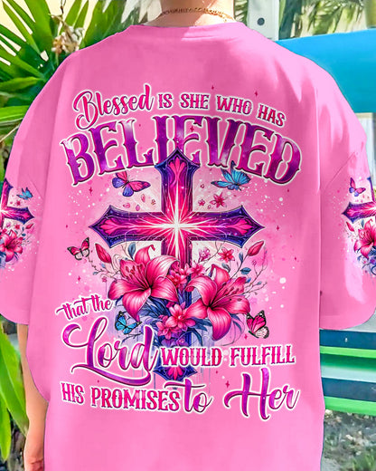 Blessed Is She Who Has Believed Women's All Over Print Shirt - Tyqy1206243