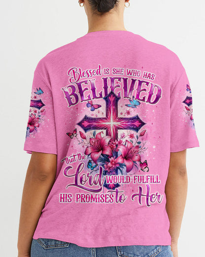 Blessed Is She Who Has Believed Women's All Over Print Shirt - Tyqy1206243