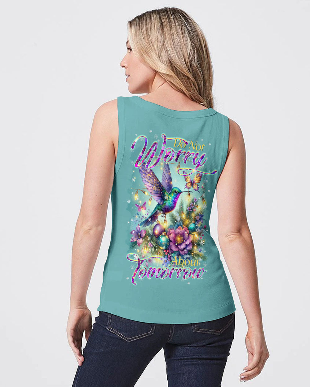 Do Not Worry About Tomorrow Hummingbird Christmas Women's All Over Print Shirt - Tltr3010236