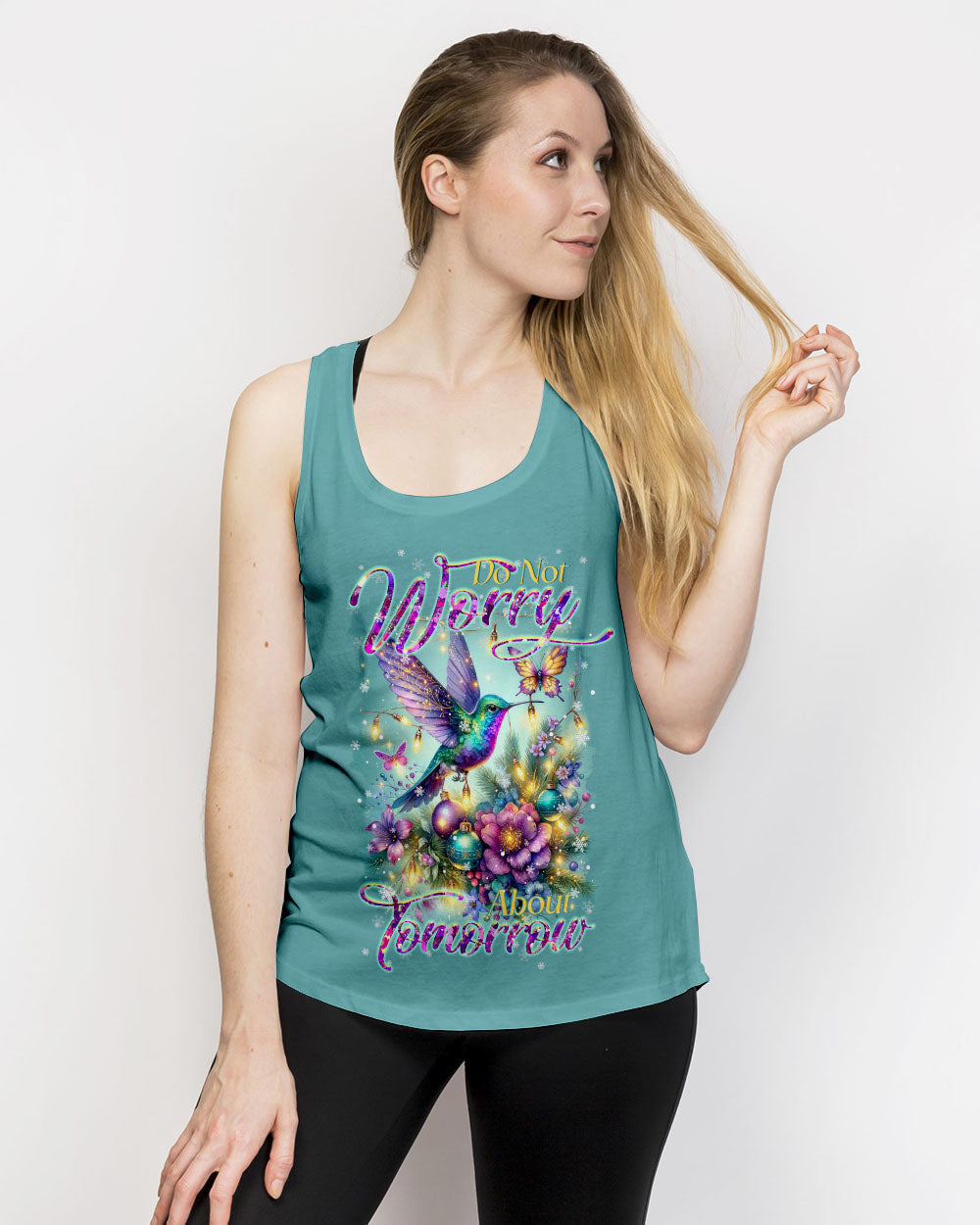 Do Not Worry About Tomorrow Hummingbird Christmas Women's All Over Print Shirt - Tltr3010236
