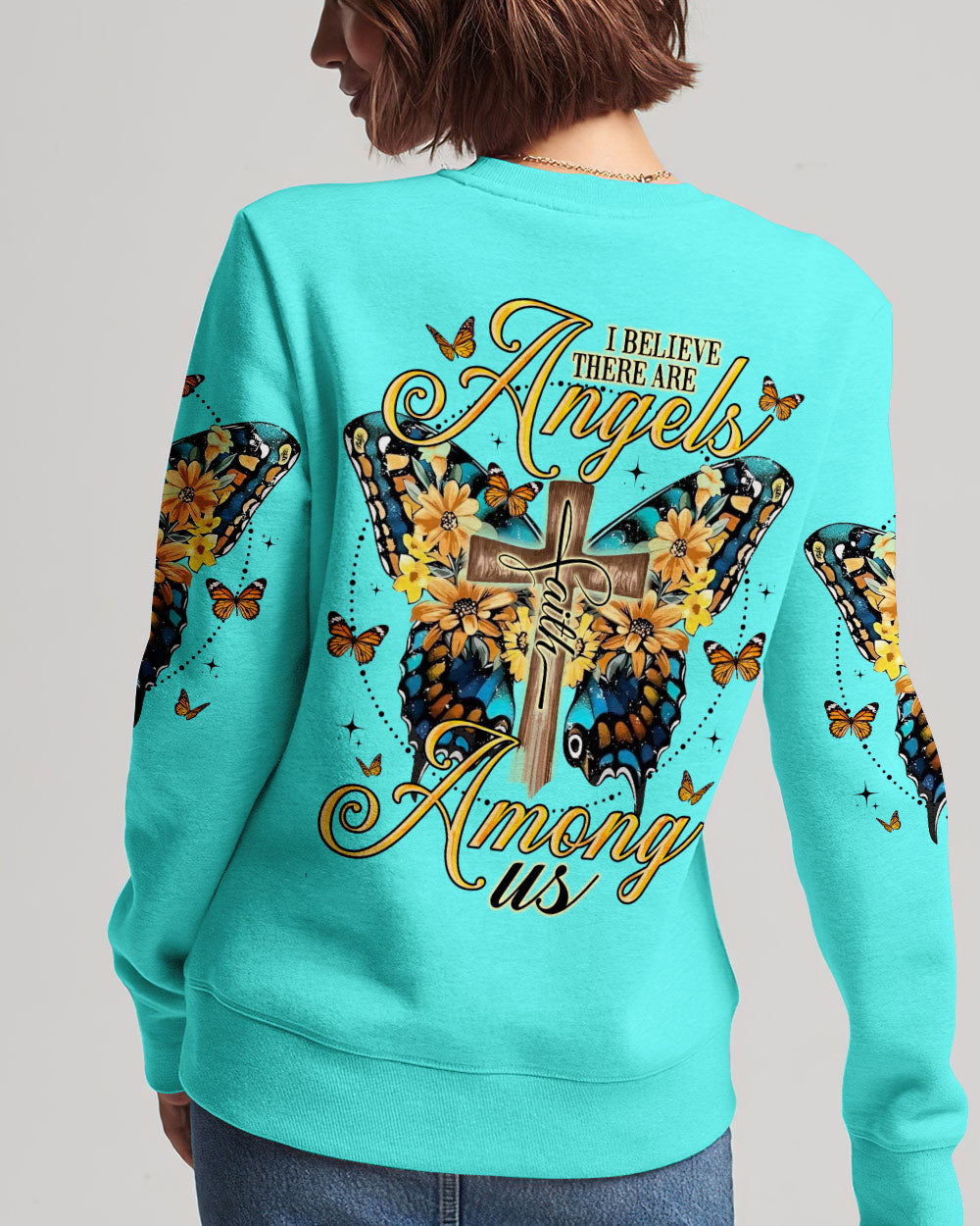 I Believe There Are Angels Among Us Butterfly Women's All Over Print Shirt - Tlno0307233