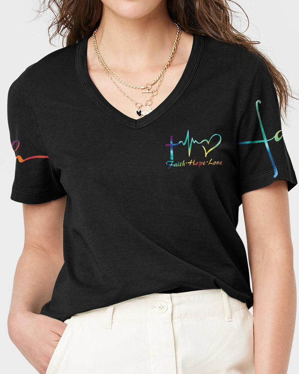 I Can Do All Things Through Christ Cross Wings Tie Dye Women's All Over Print Shirt - Ty2506232