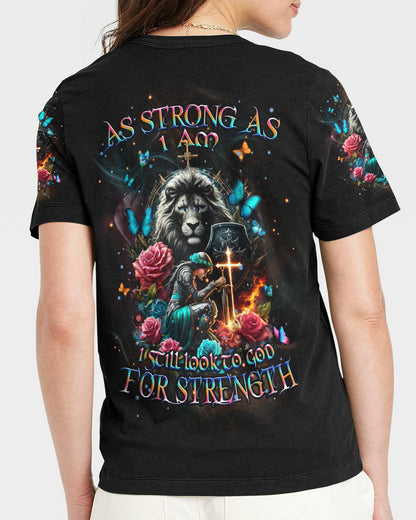 I Still Look To God For Strength Lion Warrior Women's All Over Print Shirt - Tlpq2204244