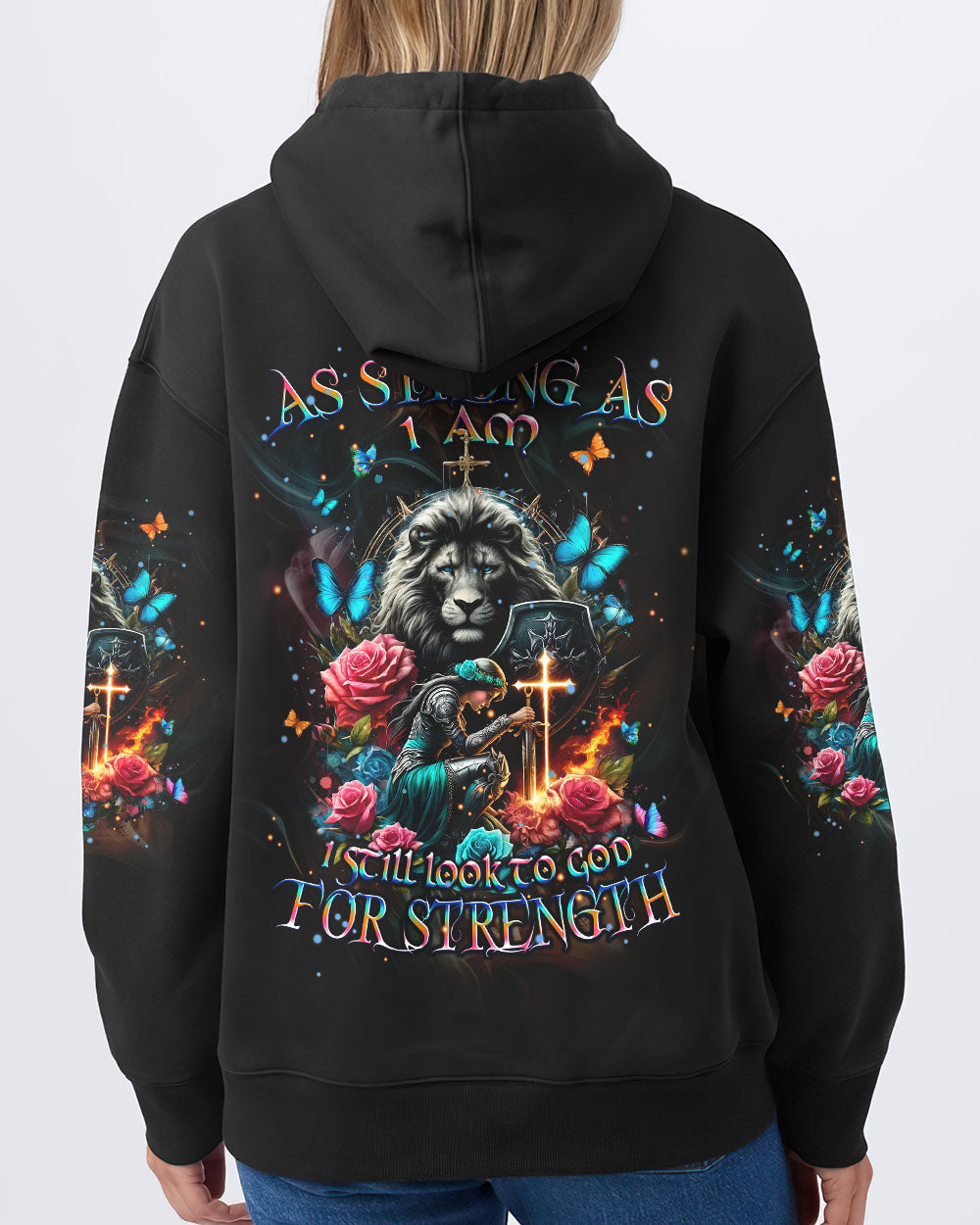I Still Look To God For Strength Lion Warrior Women's All Over Print Shirt - Tlpq2204244