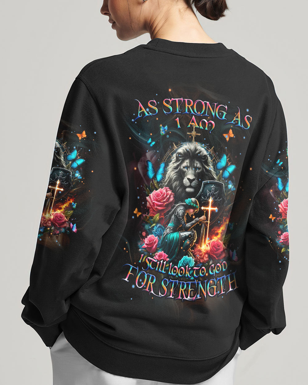 I Still Look To God For Strength Lion Warrior Women's All Over Print Shirt - Tlpq2204244