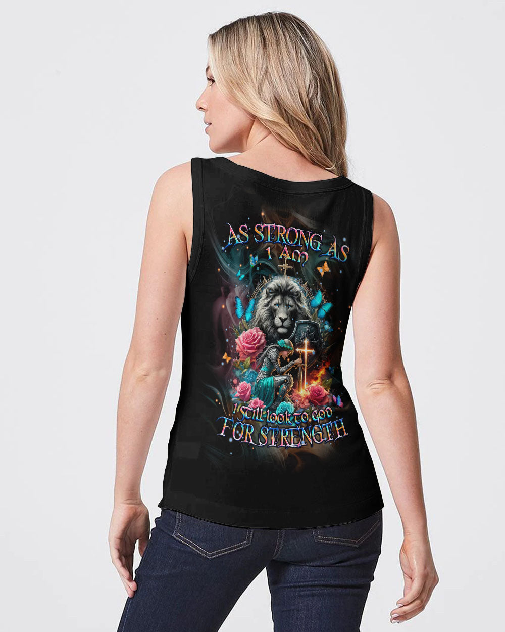 I Still Look To God For Strength Lion Warrior Women's All Over Print Shirt - Tlpq2204244