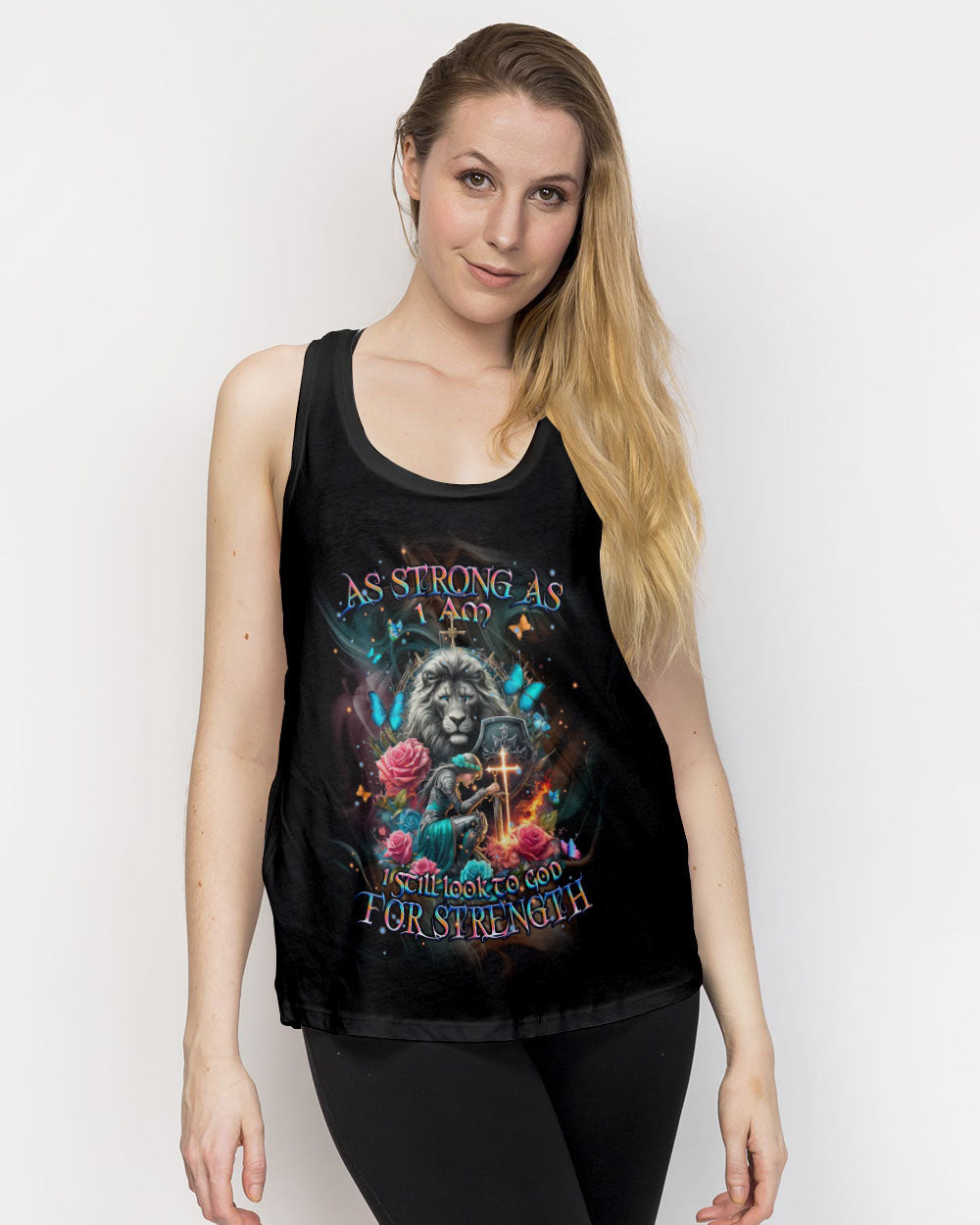 I Still Look To God For Strength Lion Warrior Women's All Over Print Shirt - Tlpq2204244