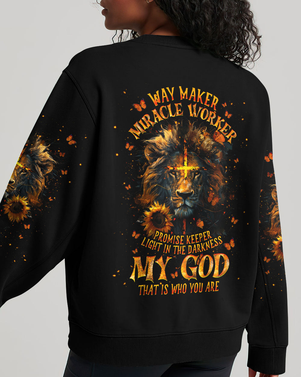 Way Maker Miracle Worker Cross Lion Women's All Over Print Shirt - Tlnt1104241