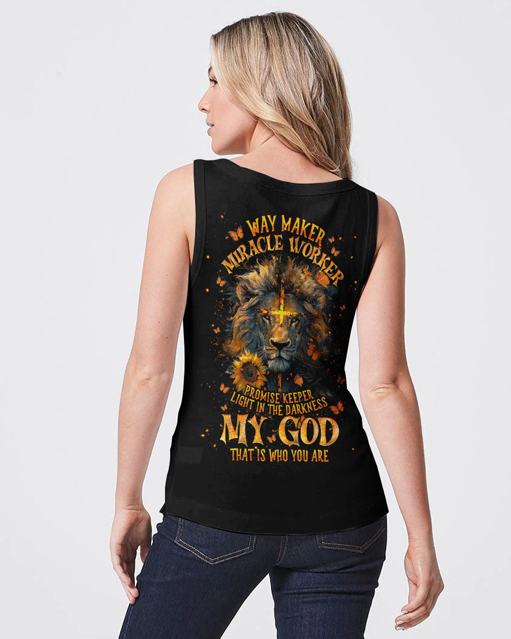 Way Maker Miracle Worker Cross Lion Women's All Over Print Shirt - Tlnt1104241