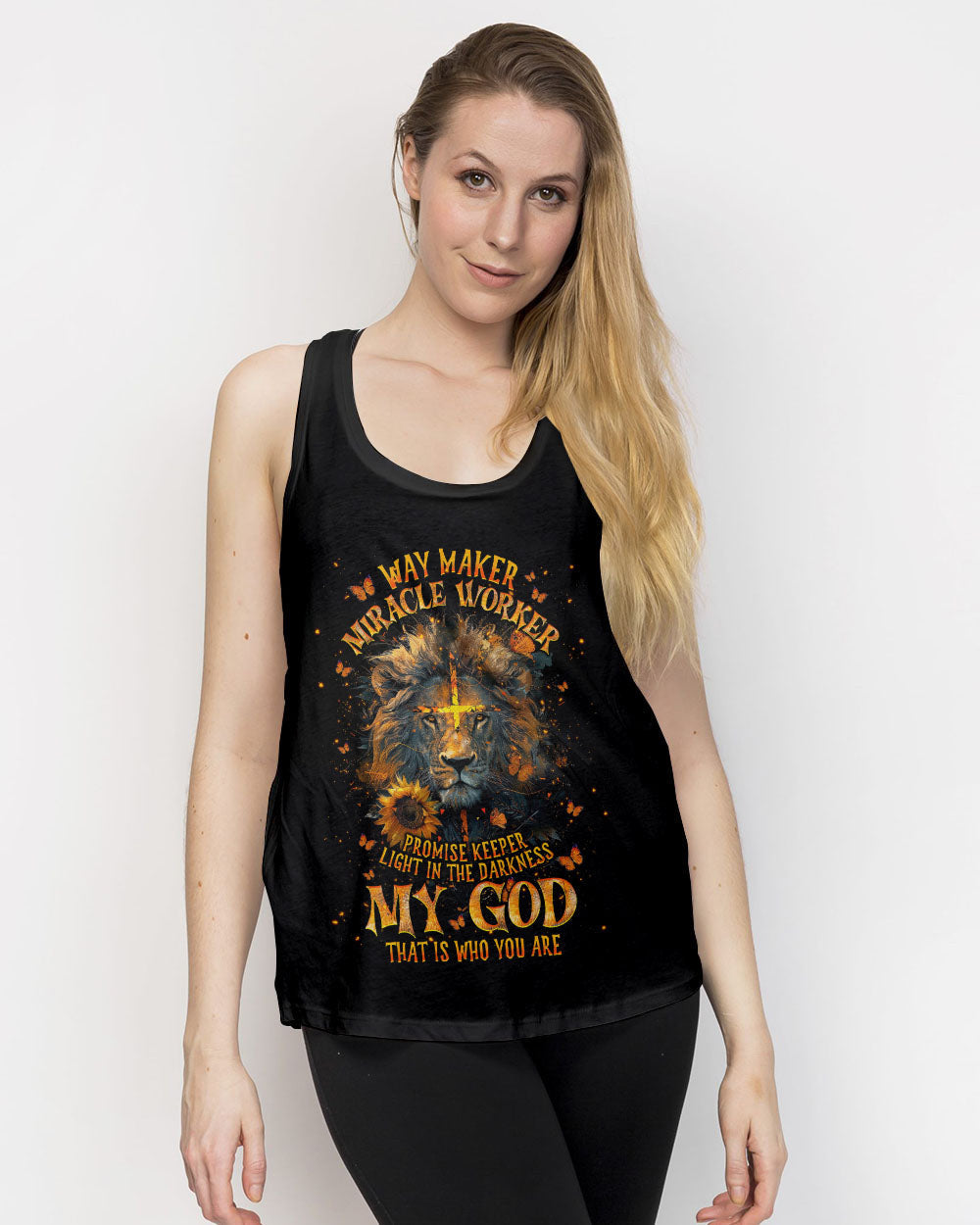 Way Maker Miracle Worker Cross Lion Women's All Over Print Shirt - Tlnt1104241