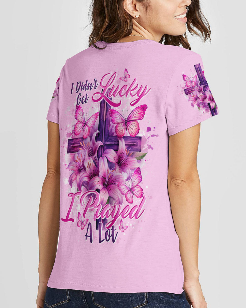 I Didn't Get Lucky I Prayed A Lot Women's All Over Print Shirt - Tytd0705241