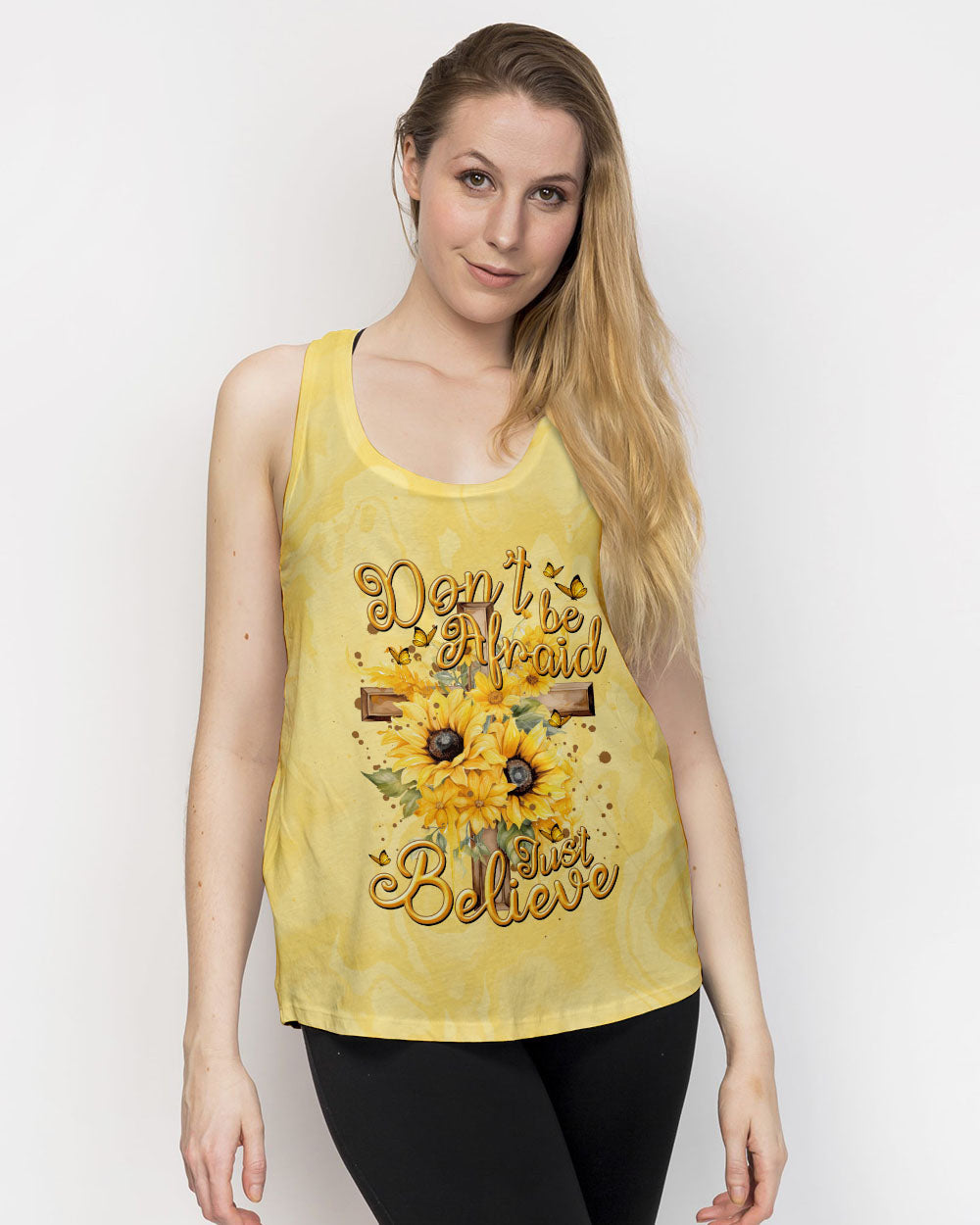 Just Believe Sunflowers Women's All Over Print Shirt - Tytm2606232