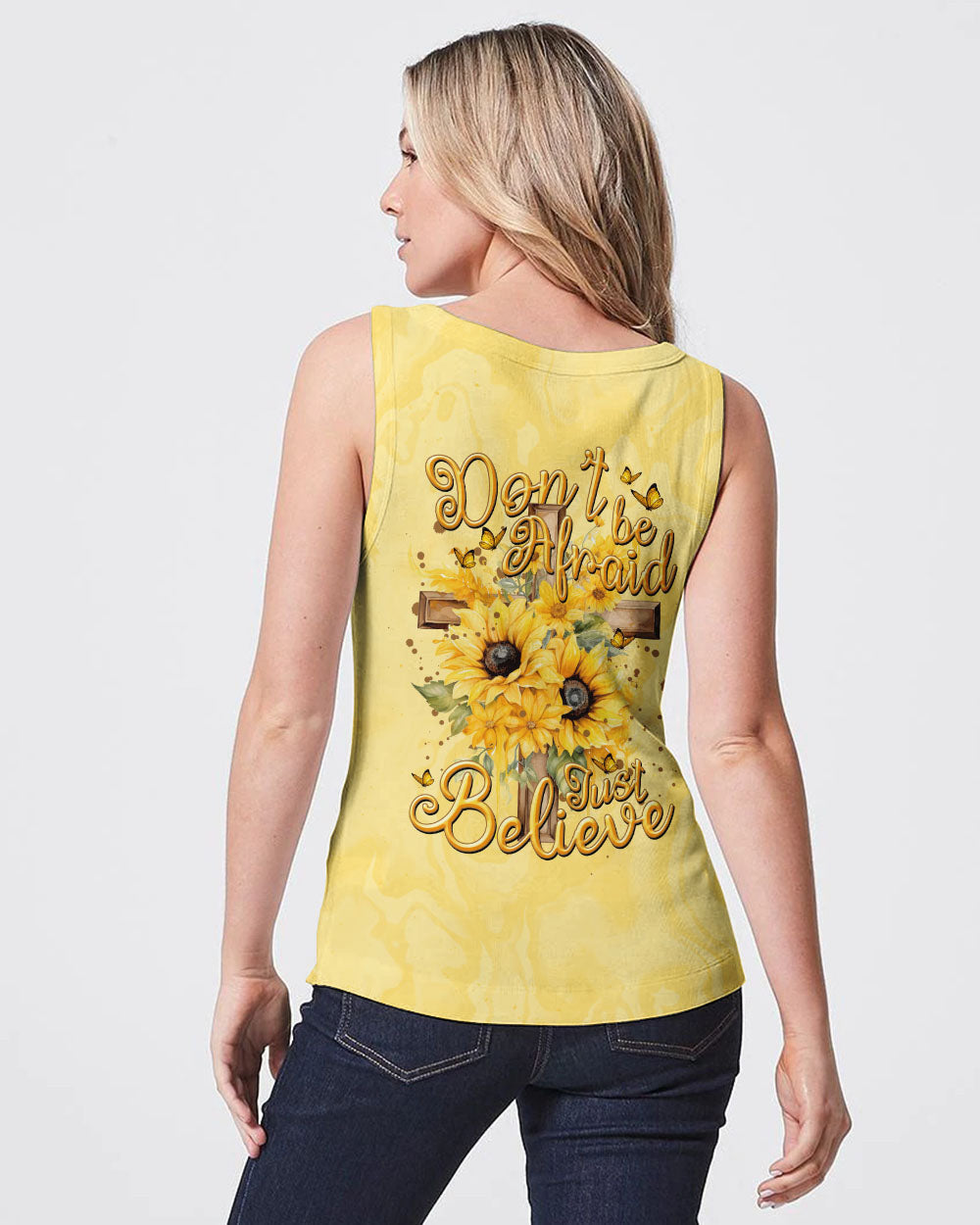 Just Believe Sunflowers Women's All Over Print Shirt - Tytm2606232