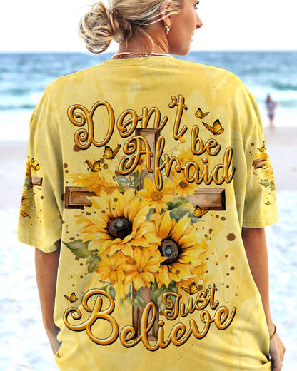 Just Believe Sunflowers Women's All Over Print Shirt - Tytm2606232