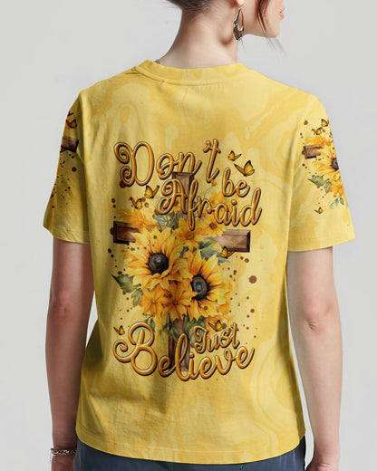 Just Believe Sunflowers Women's All Over Print Shirt - Tytm2606232