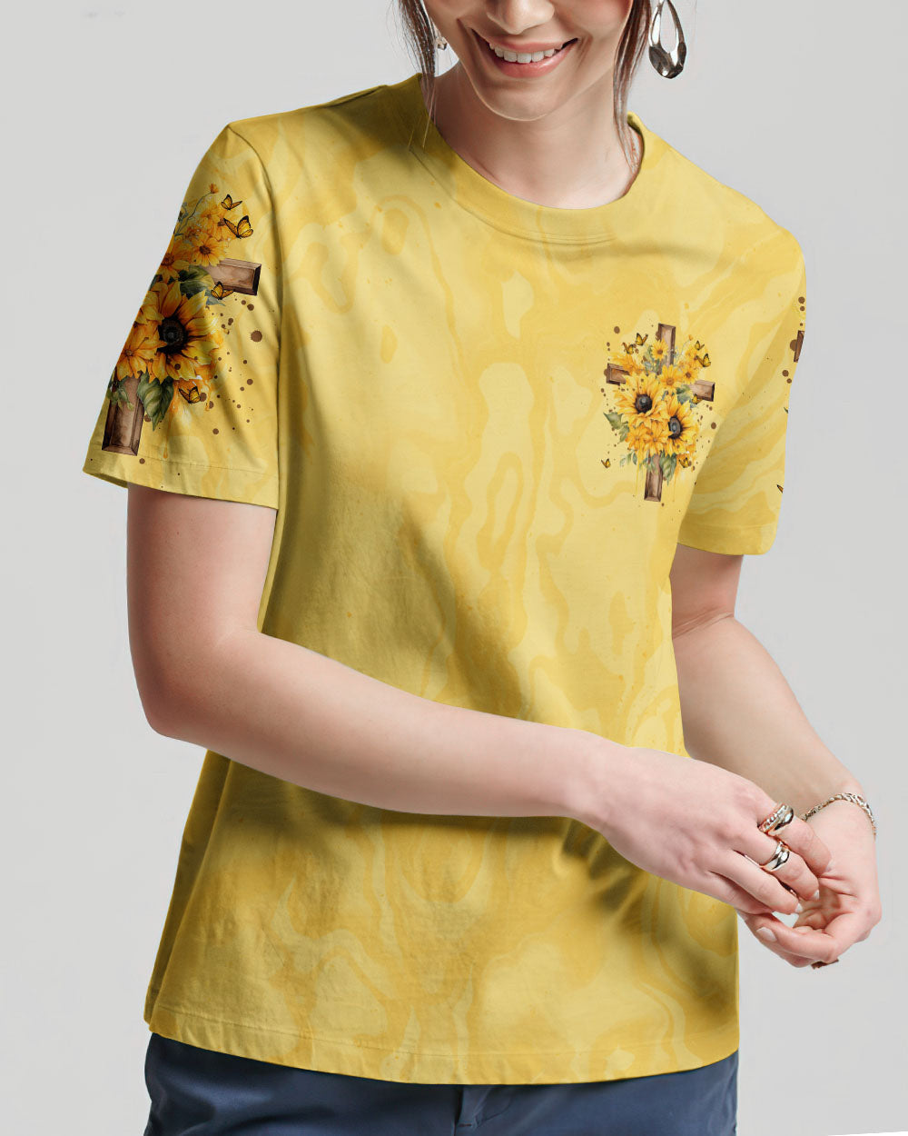 Just Believe Sunflowers Women's All Over Print Shirt - Tytm2606232