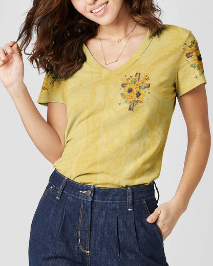 Just Believe Sunflowers Women's All Over Print Shirt - Tytm2606232