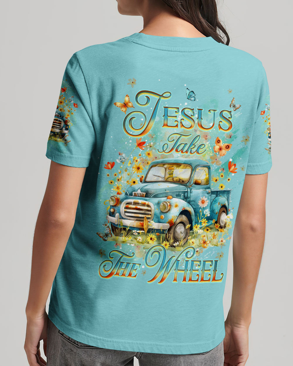 Jesus Take The Wheel Women's All Over Print Shirt - Yhdu0605244