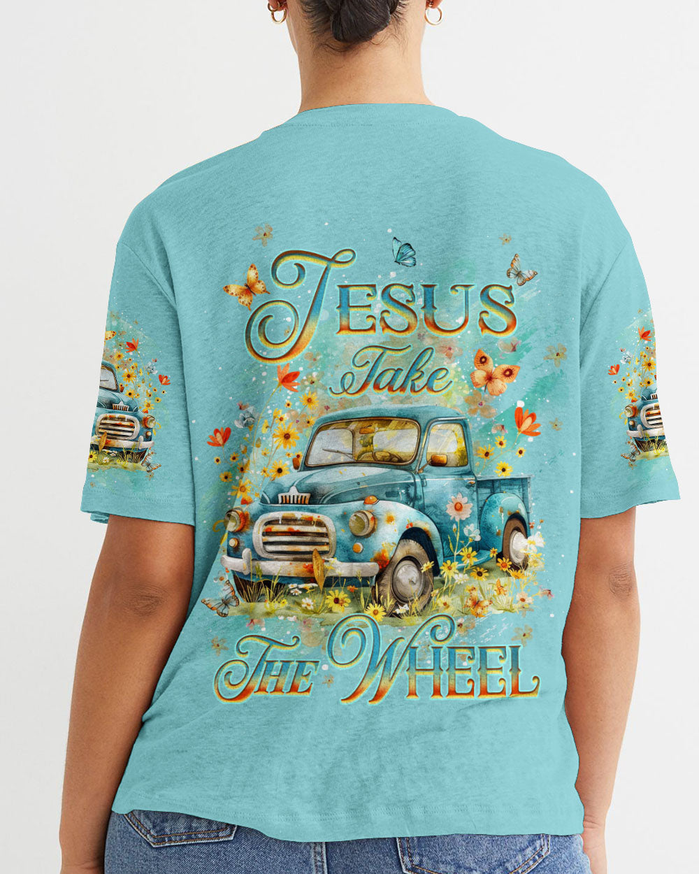 Jesus Take The Wheel Women's All Over Print Shirt - Yhdu0605244