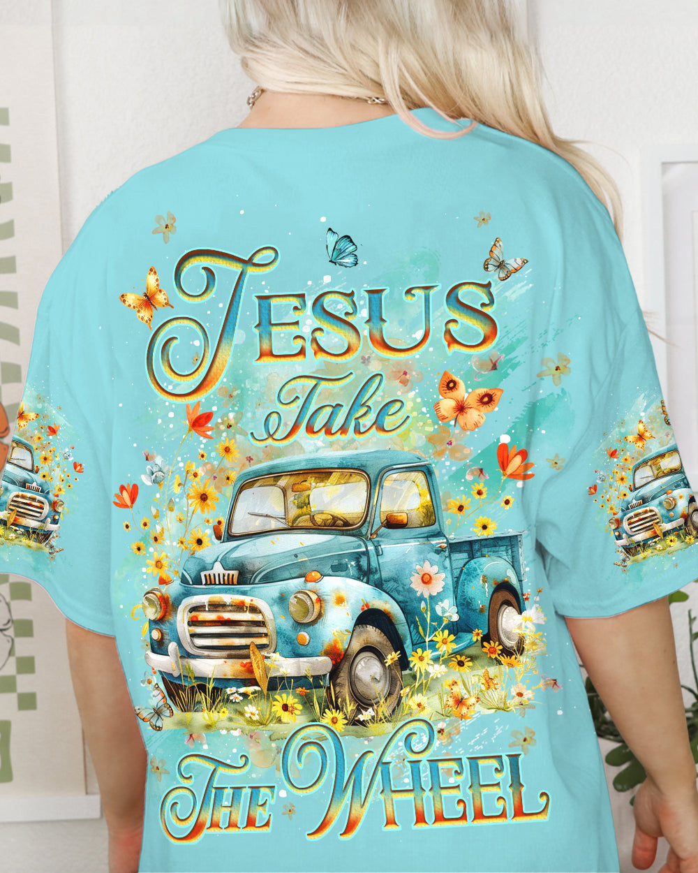 Jesus Take The Wheel Women's All Over Print Shirt - Yhdu0605244