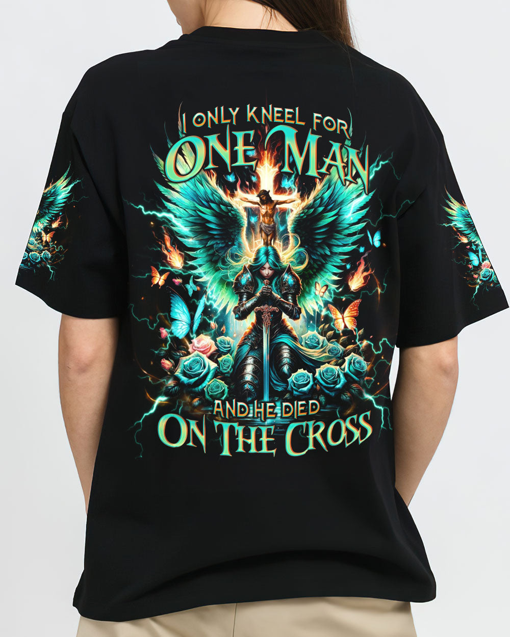 I Only Kneel For One Man Warrior Women's All Over Print Shirt - Tlno0205244
