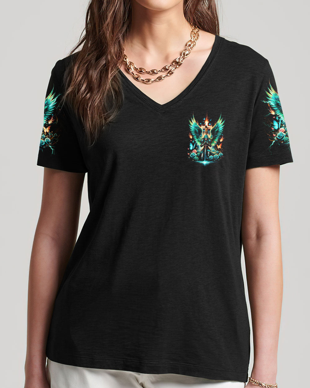 I Only Kneel For One Man Warrior Women's All Over Print Shirt - Tlno0205244