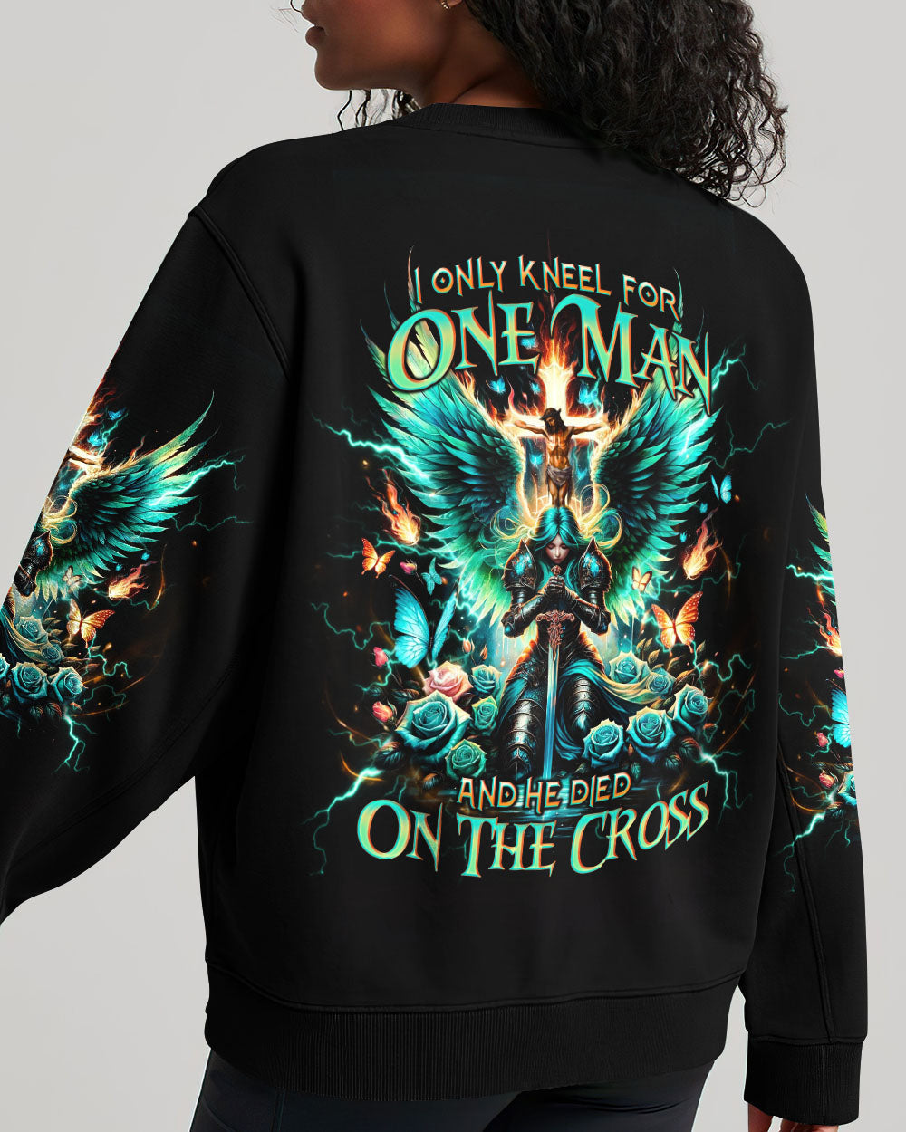 I Only Kneel For One Man Warrior Women's All Over Print Shirt - Tlno0205244