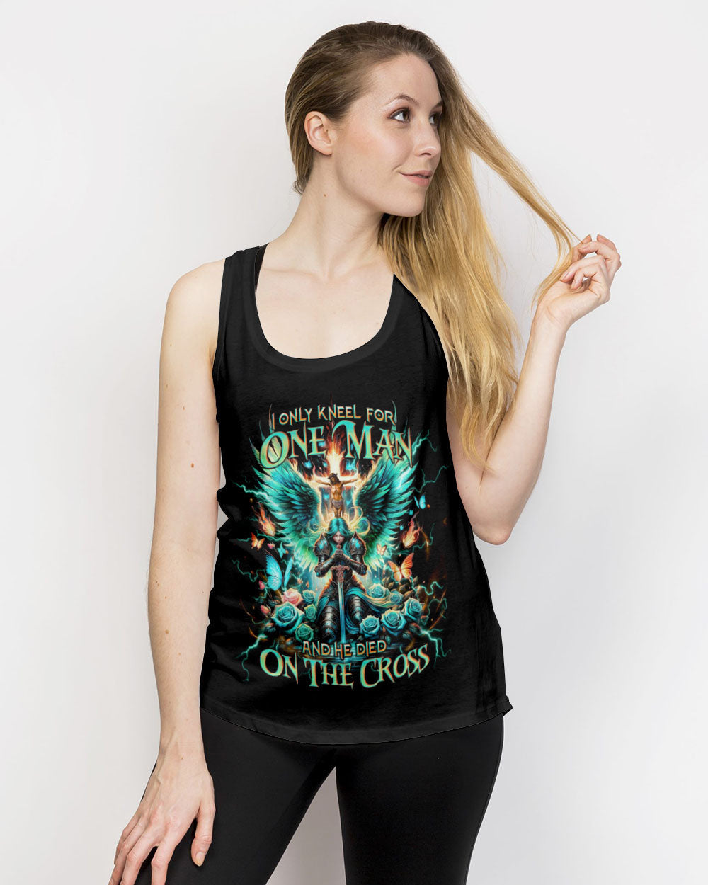 I Only Kneel For One Man Warrior Women's All Over Print Shirt - Tlno0205244