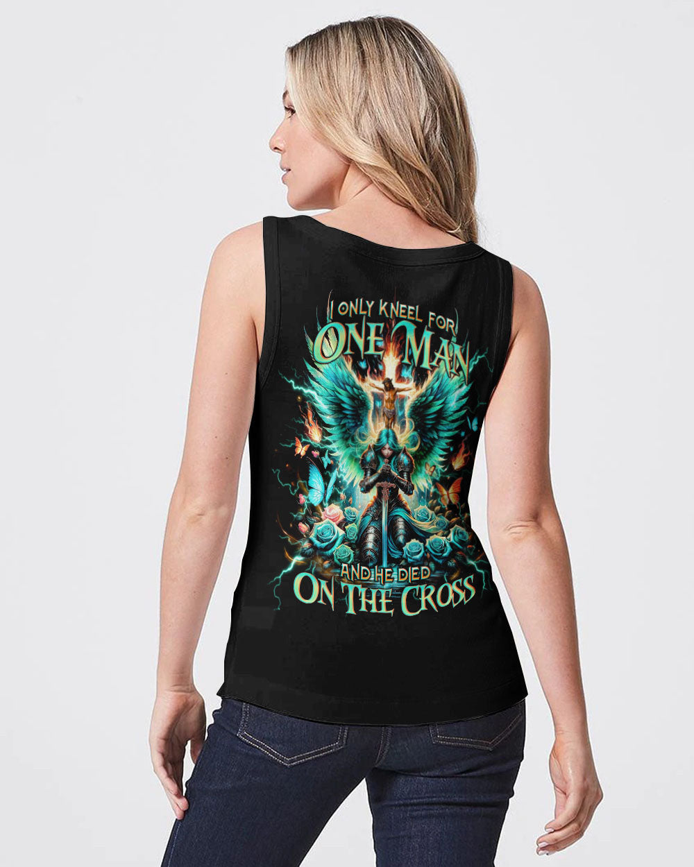 I Only Kneel For One Man Warrior Women's All Over Print Shirt - Tlno0205244