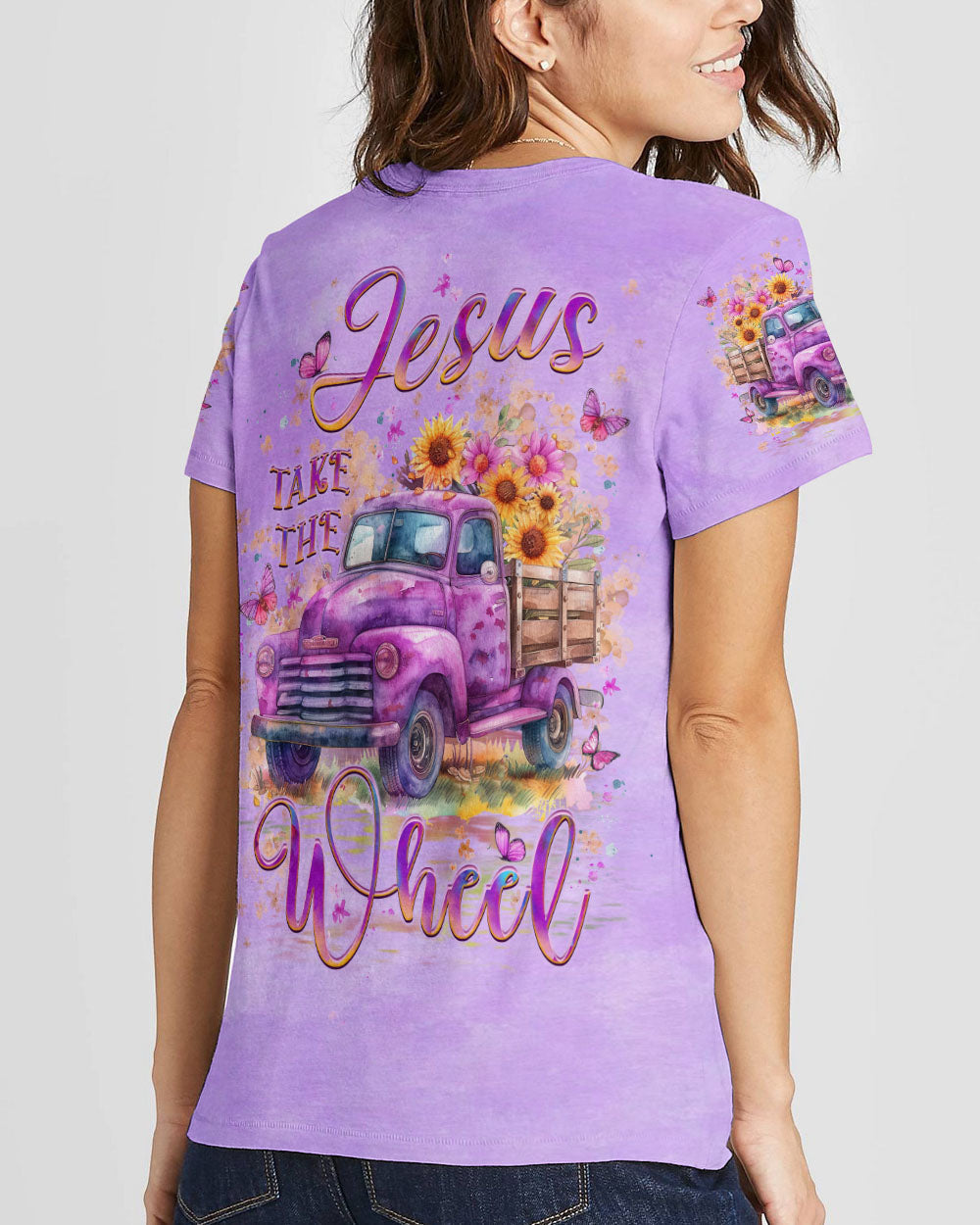 Jesus Take The Wheel Women's All Over Print Shirt - Yhlt2604242