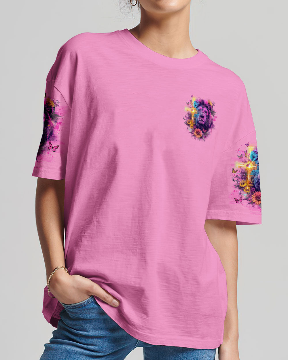Never Underestimate A Woman Lion Women's All Over Print Shirt - Tlno1204242