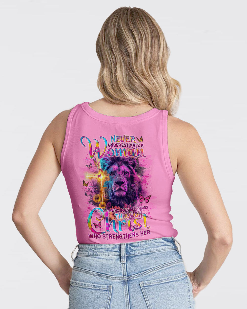 Never Underestimate A Woman Lion Women's All Over Print Shirt - Tlno1204242