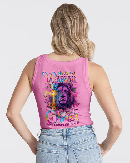 Never Underestimate A Woman Lion Women's All Over Print Shirt - Tlno1204242