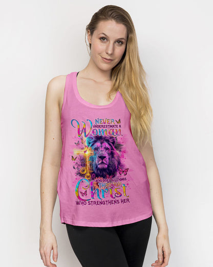 Never Underestimate A Woman Lion Women's All Over Print Shirt - Tlno1204242