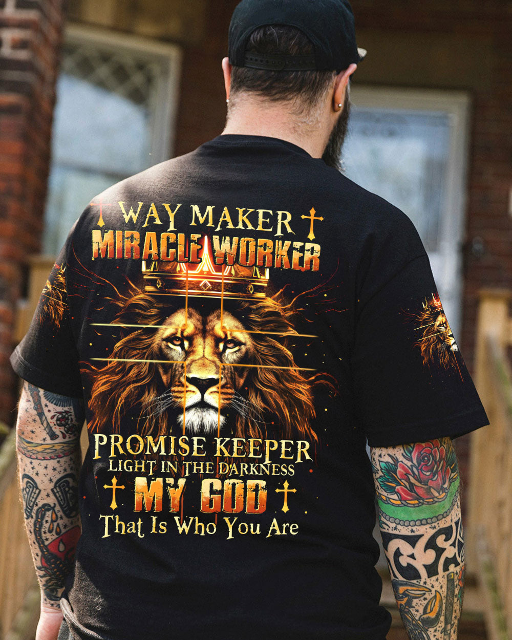 Way Maker Miracle Worker Lion Men's All Over Print Shirt - Tytm2304244