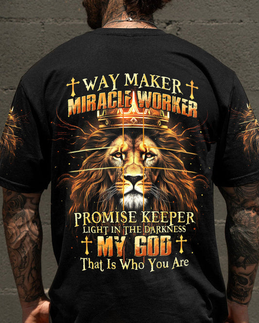 Way Maker Miracle Worker Lion Men's All Over Print Shirt - Tytm2304244