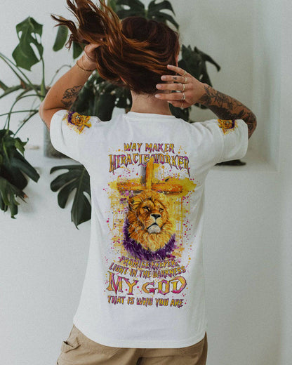 Way Maker Miracle Worker Cross Lion Women's All Over Print Shirt - Yhln0405242