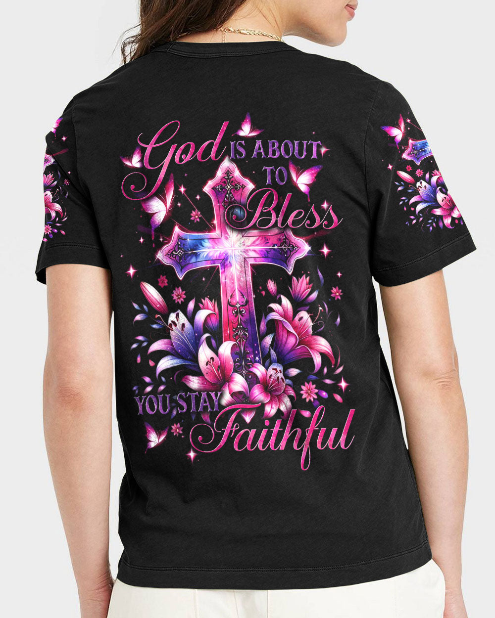 God Is About To Bless You Stay Faithful Women's All Over Print Shirt - Tytd1106243